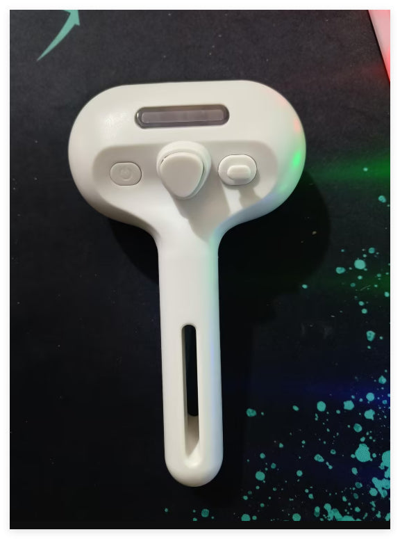 Self-Cleaning Pet Comb with Built-In Mist Humidifier for Dog Grooming and Dematting