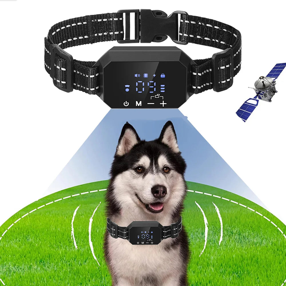 1000M GPS Dog Fence with 100-3280 Ft Range - Rechargeable Waterproof Electric Dog Training Collar with Vibration, Sound, and Shock Features