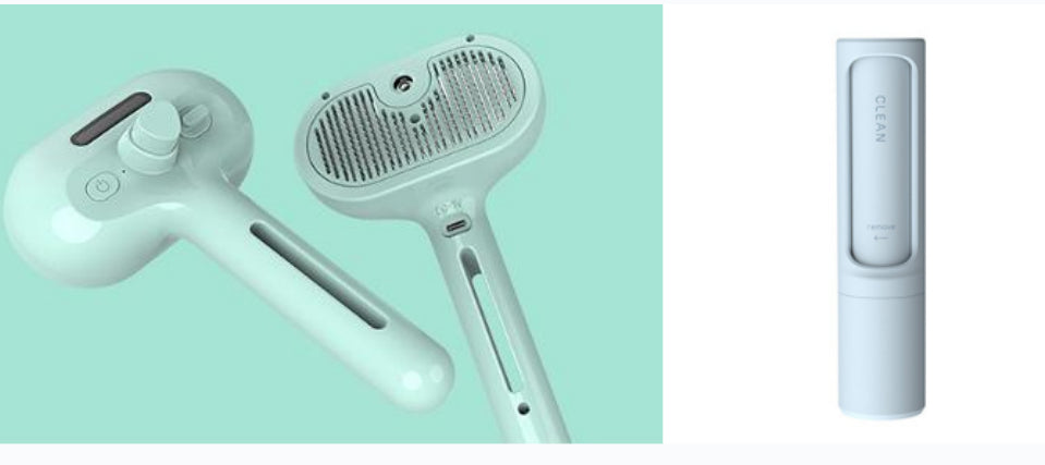 Self-Cleaning Pet Comb with Built-In Mist Humidifier for Dog Grooming and Dematting