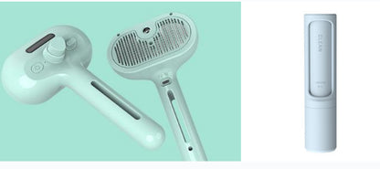 Self-Cleaning Pet Comb with Built-In Mist Humidifier for Dog Grooming and Dematting
