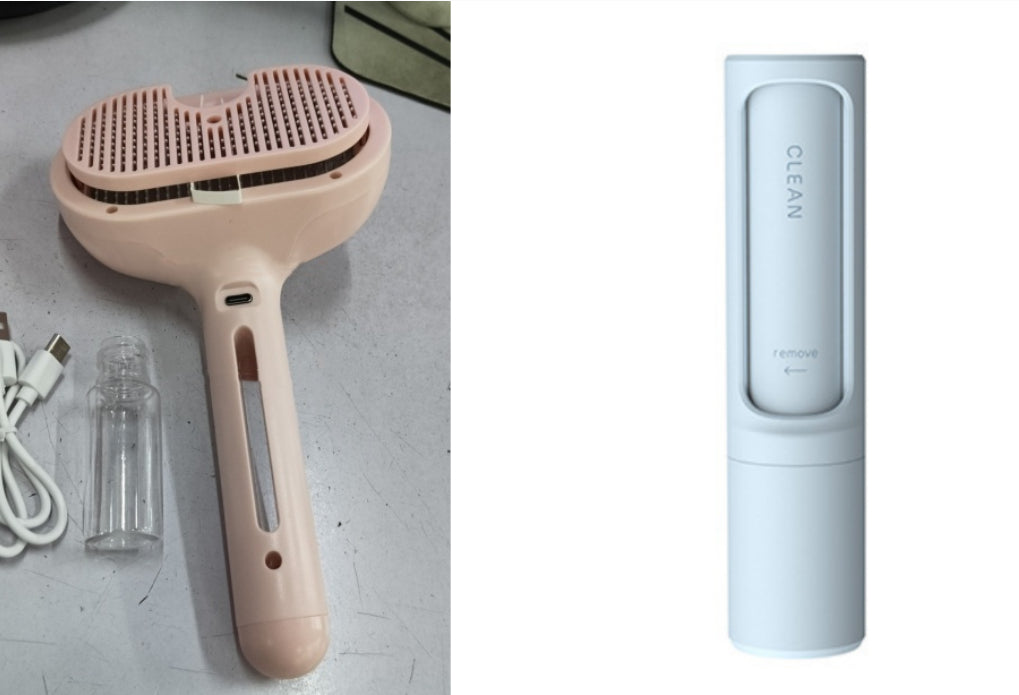 Self-Cleaning Pet Comb with Built-In Mist Humidifier for Dog Grooming and Dematting