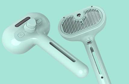 Self-Cleaning Pet Comb with Built-In Mist Humidifier for Dog Grooming and Dematting